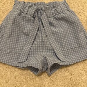 H&M pull on blue / white gingham shorts